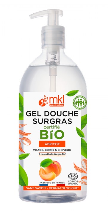 MKL Gel Douche Surgras Certifié Bio Abricot 1L